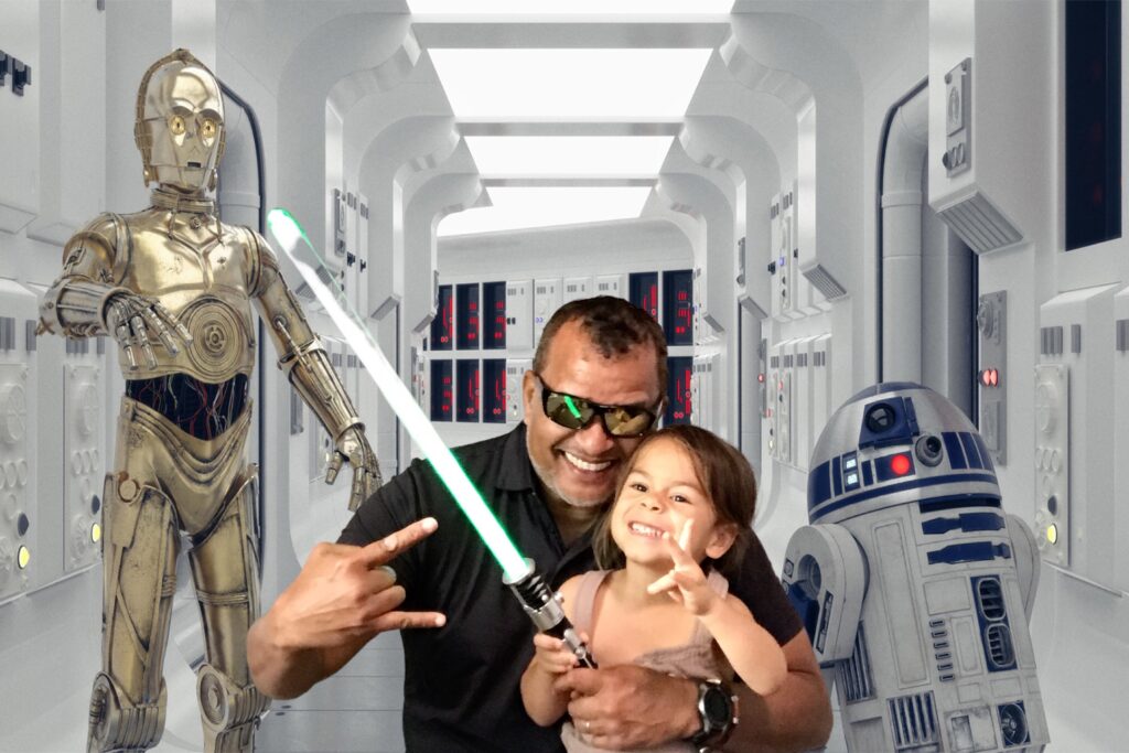 image of star wars photo using AI Green screen