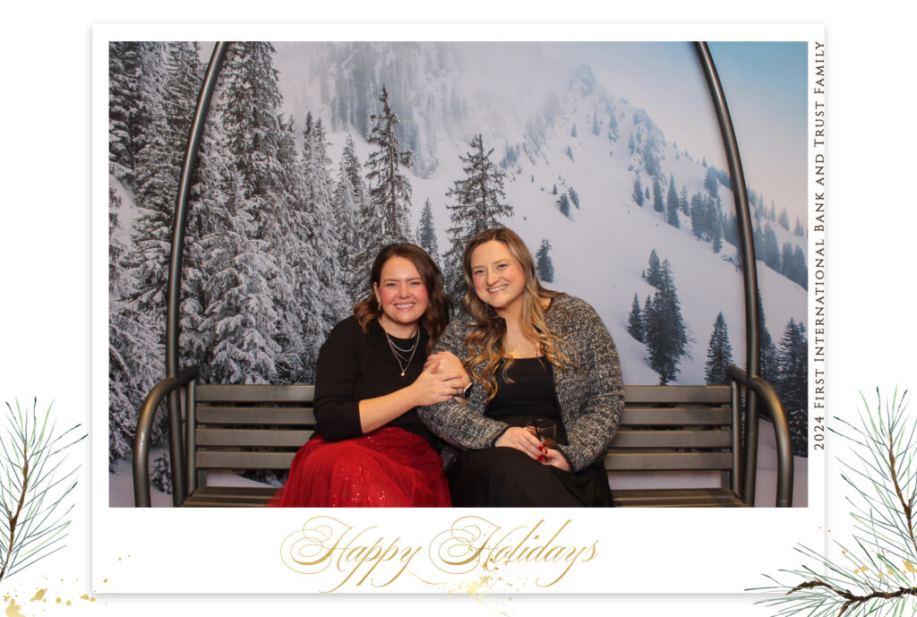 image of people posing on a ski lift photo booth