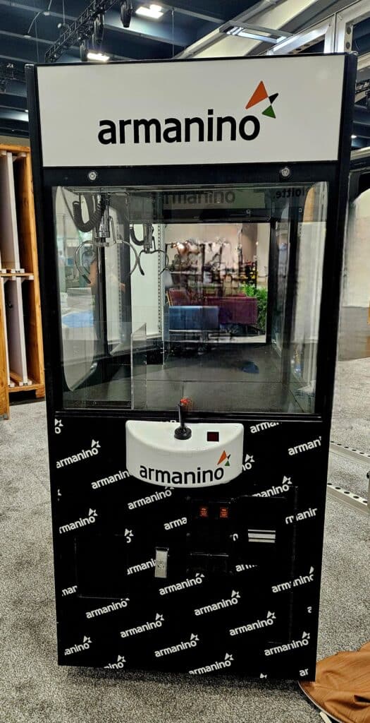 image of a branded claw machine