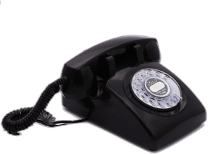 image of black retro phone