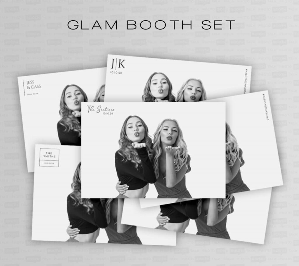 image of a set of templates for the glam booth