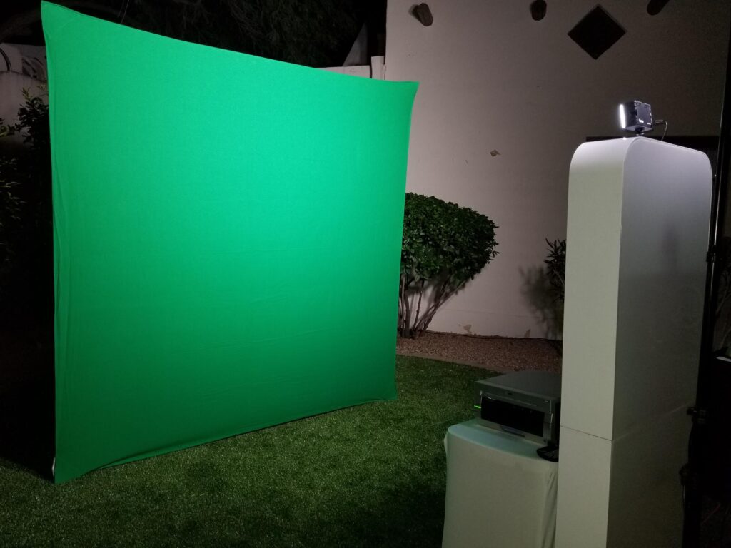 image of green screen set up