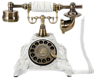 image of a vintage white phone