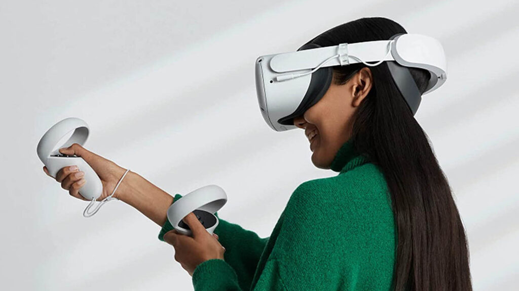 image of a girl playing oculus 2