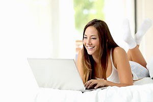 image of girl browsing on a computer